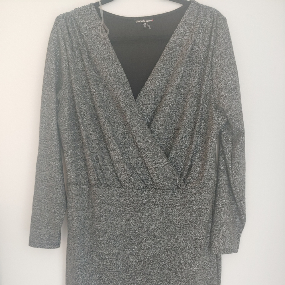 Silver sparkly dress! Tulip skirt